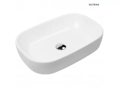 Oltens Jurong umywalka 54x36 cm nablatowa z powłoką SmartClean biała