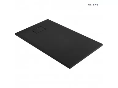 Oltens Bergytan brodzik prostokątny 120x70 cm RockSurface czarny mat