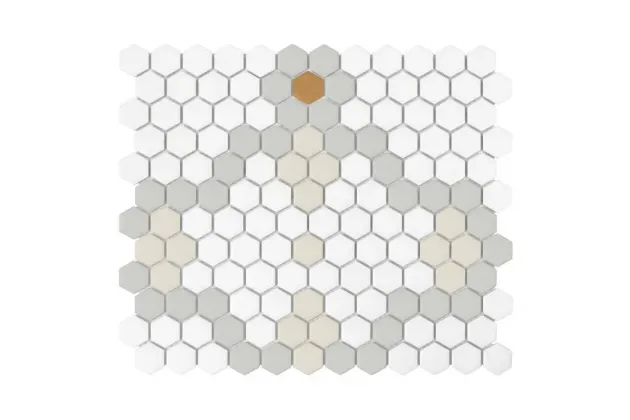 Mini Hexagon Compass Matt 30x26 - mozaika ścienna