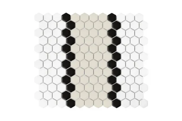 Mini Hexagon Stripe 3.1.B Matt 30x26 - mozaika gresowa