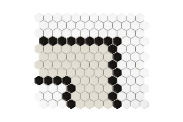 Mini Hexagon Stripe 3.2.B Matt 30x26 - mozaika gresowa