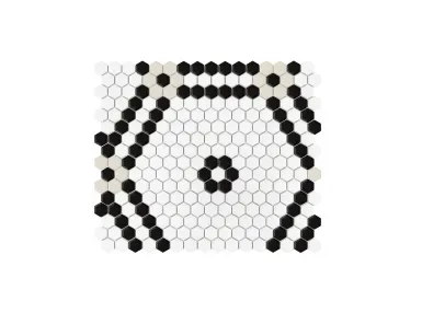 Mini Hexagon Doublehex Black Matt 40,1x34,1 - mozaika gresowa